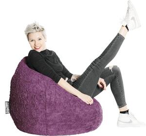 Fotoliu puf beanbag Sitting Point Fluffy XL mov 70x110 cm