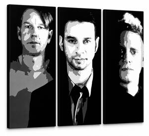 Tablou POP ART pictat manual de Depeche Mode 3 părți 000 dep - 60x40 cm
