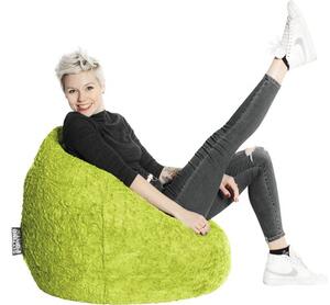 Fotoliu puf beanbag Sitting Point Fluffy XL verde 70x110 cm