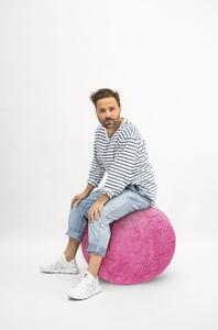 Minge scaun/fotoliu Sitting Ball Fluffy roz Ø 65 cm