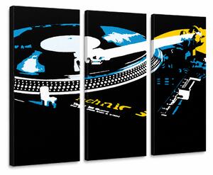 Tablou POP ART pictat manual DJ 3 buc dj3 - 150x100 cm