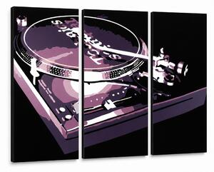 Tablou POP ART pictat manual DJ 3 buc dj - 60x40 cm