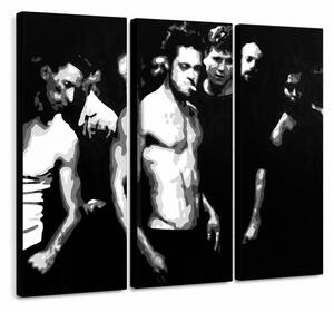Tablou POP ART pictat manual Faces 3 piese fac - 60x40 cm