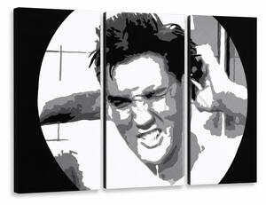 Tablou POP ART pictat manual ELVIS 3 bucăți el2 - 60x40 cm