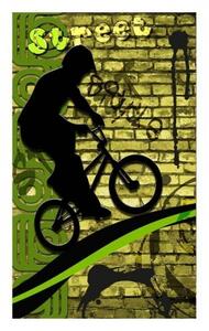 Fototapetă vlies bicicletă verde 150 x 250 cm