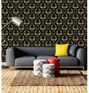 Tapet vlies de lux ornament clasic negru