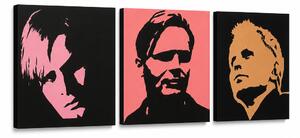 Tablou POP ART pictat manual Herbert Grônemeyer 3 buc hg - 150x50 cm