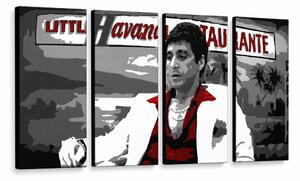 Tablou POP ART pictat manual HAVANA - AL PACINO 4 bucăți al29 - 60x40 cm