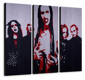 Tablou POP ART pictat manual Marilyn Manson 3 bucăți mm - 60x40 cm