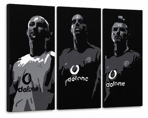 Tablou POP ART pictat manual Manchester United 3 buc manual - 150x100 cm