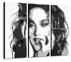 Tablou POP ART pictat manual MADONNA 3 bucăți ma3 - 60x40 cm