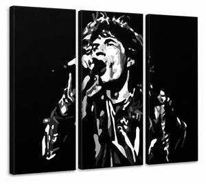 Tablou POP ART pictat manual Mick Jagger 3 bucăți mick - 60x40 cm