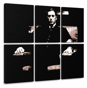 Tablou POP ART pictat manual Nașul 6 buc god11 - 90x60 cm
