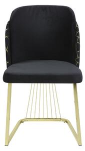 Scaun Ilona Negru Gold