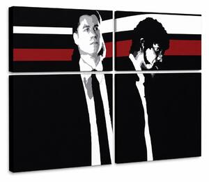 Tablou POP ART pictat manual Pulp Fiction 4 bucăți pulp - 120x60 cm