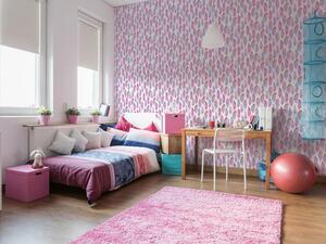 Tapet vlies de lux pene roz