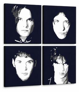 Tablou POP ART pictat manual The Vervet 4 buc tv - 60x60 cm