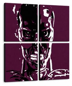 Tablou POP ART pictat manual TERMINATOR 4 buc ter - 60x60 cm
