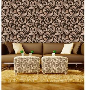 Tapet vlies de lux ornament retro maro