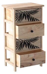 Comodă ZOFIA cu 4 sertare - design boho, 40 x 29 x 73 cm