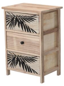 Comodă ZOFIA cu 3 sertare - design boho, 40 x 29 x 58 cm