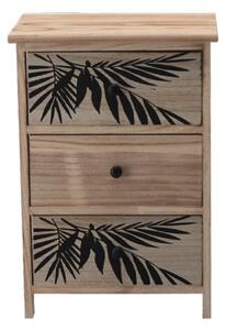 Comodă ZOFIA cu 3 sertare - design boho, 40 x 29 x 58 cm