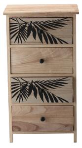 Comodă ZOFIA cu 4 sertare - design boho, 40 x 29 x 73 cm