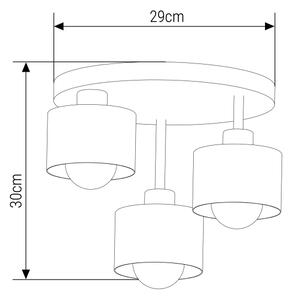 Lustră pe tijă 3xE27/35W/230V d. 30 cm alb/auriu