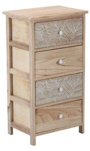 Comodă LUIZA cu 4 sertare - design boho, 40 x 29 x 73 cm