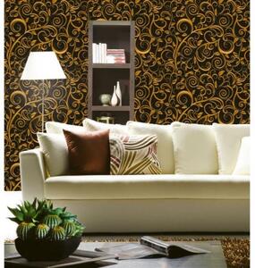 Tapet vlies de lux abstract retro negru