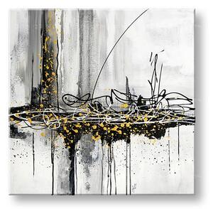 Tablou de perete pictat ABSTRACT 1 parte - 100x100 cm