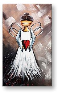 Tablou de perete pictat ANGEL 1 parte - 30x50 cm