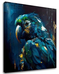 Pictură decorativă pe pânză - PREMIUM ART - Rainbow Feathers in Flight - 60x60 cm