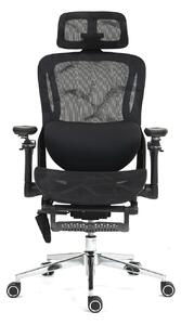 RHYTHM PRO Scaun ergonomic cu funcție Rhythm, sezut Translatie, cotiere 6D, Suport lombar ajustabil, Mesh, Negru