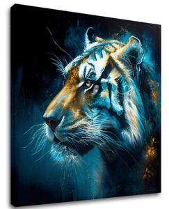 Pictură decorativă pe pânză - PREMIUM ART - Tiger's Mighty Spirit - 60x60 cm