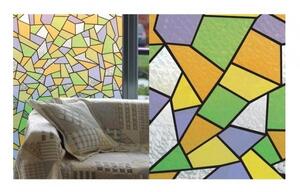 Folie pentru sticlă ornamente colorate – lățime 90 cm