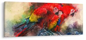 Tablou - Papagali roșii ara (120x50 cm)