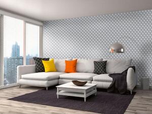 Tapet vlies de lux cuburi 3d gri verticale