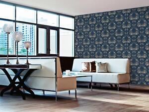 Tapet vlies de lux ornamente albastre