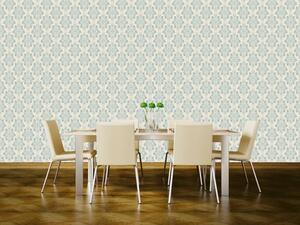 Tapet vlies de lux ornament albastru-bej