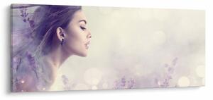 Tablou - Femeia cu lavandă (120x50 cm)
