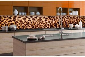 Fototapet pentru bucătărie - piele de leopard 350 x 60 cm