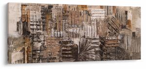Tablou - Abstract, nuanțe maro (120x50 cm)