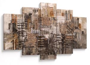 Tablou - Abstract, nuanțe maro (150x105 cm)