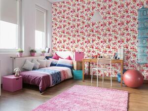 Tapet vlies de lux motiv roz cu trandafiri