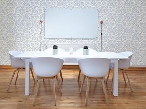 Tapet vlies de lux ornament albastru-alb