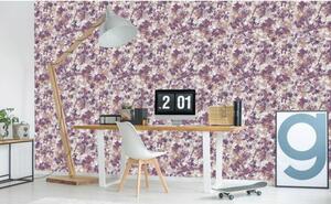 Tapet vlies de lux variație florală violet