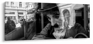 Tablou - Charles Chaplin la Praga (120x50 cm)