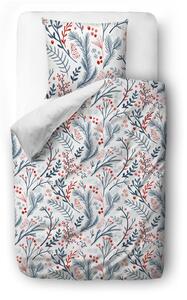 Lenjerie de pat din bumbac satinat pentru pat de o persoană 140x200 cm Christmas Twigs – Butter Kings