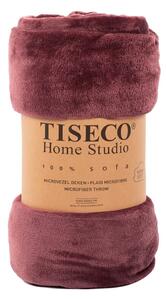 Cuvertură burgundy din micropluș pentru pat dublu 220x240 cm Cosy – Tiseco Home Studio